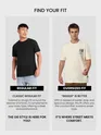 Cream Stamps Printed Oversized T-Shirt